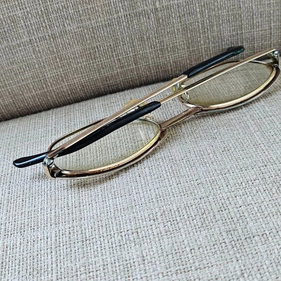 Vintage Safilo Women Eyeglasses Frame Gold Tone Glasses Eye Wear Frame Italy - Picture 9 of 13
